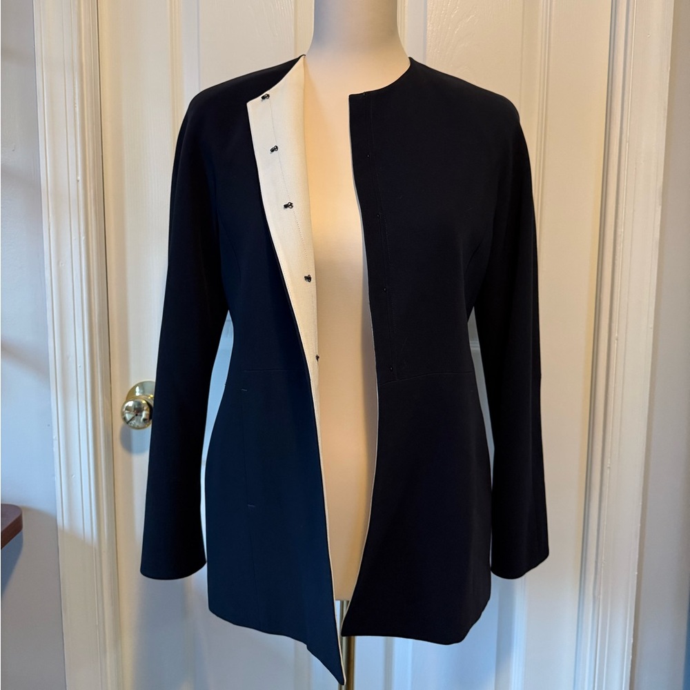 Anne Klein Navy and White Women's Blazer